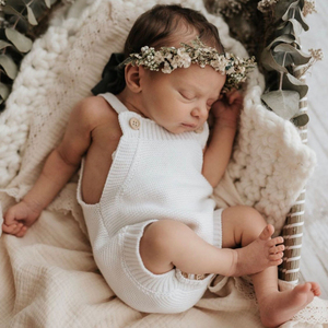 Sữa bé Mini Đan SINGLET Romper ngắn tay áo mùa hè cotton trẻ sơ sinh trang phục đầu tiên nhiếp ảnh Prop - Product Image 3