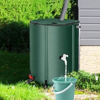 Johold Draagbare 53 Gallon Regensysteem Opslagcontainer Watertank Downspout Inklapbare Regenwater Opvang Barrel2