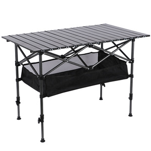 Mesa de camping de hierro portátil ultraligera, muebles plegables para exteriores con mochila para picnics en la playa y viaje, Material de Metal para cocinar - Product Image 5