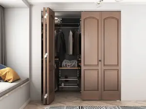 ثنائية أضعاف انزلاق الحظيرة خزانة الباب مجموعة أدوات ، أربعة الباب لوحة خزانة ، خزانة ، خزانة التجهيزات ثنائية للطي