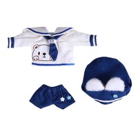 Joyfull Ob11 – ensemble de vêtements pour poupée, costume de marin bleu marine, personnalisé, échelle 1:12, en tissu, unisexe, mignon, chapeau à oreilles de lapin