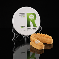 Pont d'implant à visser Rondcera, disque en zircone, composé céramique trempé 800MPa-1350MPa