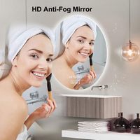 Nouveau design Miroir mural de luxe rond en cristal pour salle de bain de haute qualité