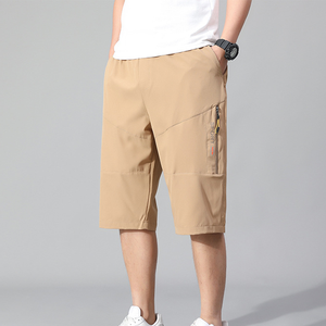 Nouveaux pantalons Capri pour hommes, pantalons de plage minces en pur coton et <span class=keywords><strong>shorts</strong></span> décontractés - Product Image 2