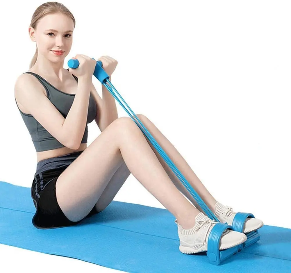 Fascia di resistenza del pedale-espansore per Bodybuilding in lattice naturale-esercizio Sit Up Equipment-banda di tensione per stomaco, braccia, gambe,