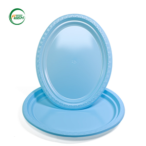 أطباق بلاستيكية دائرية ملونة مخصصة للبيع بالجملة، مقاس 7 و9 بوصة، أطباق بلاستيكية للاستخدام مرة واحدة للحفلات والحلويات والكيك والجبن والسلطة - Product Image 1