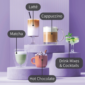 Potente Montalatte con Batterie <span class=keywords><strong>Duracell</strong></span>, Mixer Elettrico Portatile Ultra Veloce per Bevande, Frullino Elettrico per Schiuma di Caffè - Product Image 4
