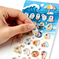 Pegatinas 3D Personalizadas, Lindas y Mini, de PVC, Impermeables, Ecológicas, Decorativas para Carcasas de Teléfono, Agendas, Cuadernos, Álbumes de Recortes, Dibujos Animados