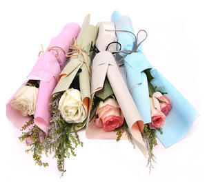 INUNION 热销防水单面哑光复古色韩国花束塑料鲜花礼品包装纸 - Product Image 6