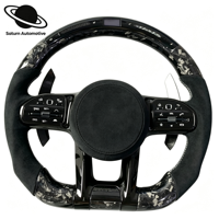 Volant en cuir haut de gamme sur mesure avec bordure en fibre de carbone pour Mercedes-Benz W205W213 C257 CLS C190 W46117 W166 W177 W213