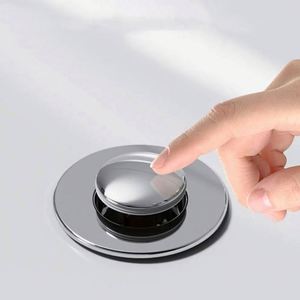 Bouchon de lavabo en acier inoxydable et cuivre, filtre de drain de sol anti-odeur, écologique, sans électricité, avec système pop-up - Product Image 1