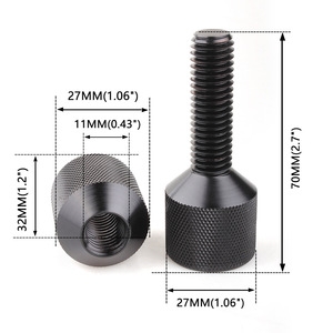 Goupilles de centrage à double trou, tête de 27 mm, hauteur de 32 mm, en alliage d'aluminium, pour pièces de modification automobile - Product Image 1