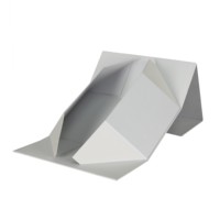 Boîte de papier Kraft de luxe recyclable blanc mat avec logo en relief 2mm d'épaisseur emballage de bijoux cosmétiques pliant magnétique