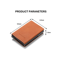 Mini portefeuille en aluminium intelligent pour hommes étui à cartes RFID à éjection automatique avec fermeture ouverte boîte portefeuille minimaliste à courte longueur