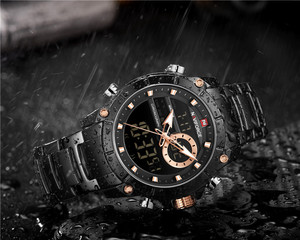 NAVIFORCE 9163 Orologi da Polso Sportivi di Lusso per Uomo, Orologio al Quarzo Luminoso, Cronografo Casual in Acciaio Inossidabile, Bracciale <span class=keywords><strong>Maschile</strong></span> - Product Image 4