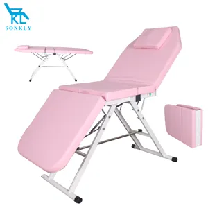 Wholesale folding beauty bed facial treatment spa massage bed lash bed factory direct sales