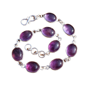 Top Grade Trendy Natural Amethyst Silver Plated Adjustable Charm <b>Bracelet</b> <b>Crystal</b> Fashion Jewelry For Women Handcrafted Jewelry - Product Image 2