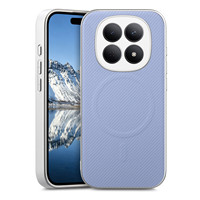 Casing Ponsel Bertekstur Serat Karbon Anyaman Magnetik untuk Xiaomi 17 untuk Redmi 15C 5G Turbo 5 Max Note 14 15 Pro Mendukung Pengisian Daya Nirkabel