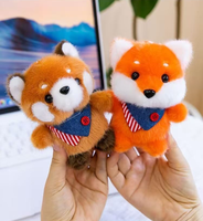 Porte-clés animaux mignons et parfumés de 10-15 cm, taille poche, en peluche (chat, pingouin, chien, lapin), breloques de sac et pendentifs de voiture