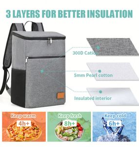 Custom Large Capacity <b>Lunch</b> <b>Bag</b> With Logo Wholesale Thickened Thermal Foil Picnic <b>Bag</b> Double Shoulder Outdoor Thermal <b>Bag</b> - Product Image 4