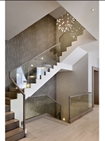 Kit d'escalier flottant moderne et durable à faire soi-même, marches en verre faciles à installer, salon, salle à manger, hôtel, villas, extérieur industriel