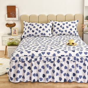 Juego de Sábanas Planas con Diseño de Flores y Plantas Coloridas, Estampado de Corazones Estilo Nórdico, Algodón, Nueva Llegada - Product Image 1