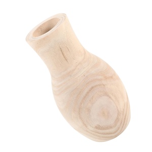 Vaso Rustico <span class=keywords><strong>in</strong></span> <span class=keywords><strong>Legno</strong></span> per Fiori, Portafiori da Tavolo per Arredamento Casa, Ufficio e Stile Rustico - Product Image 2
