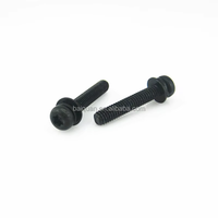Vis Torx Sems noire avec double rondelle, vis combinée M4