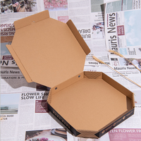 Boîte à pizza personnalisée portable en carton ondulé noir rectangulaire pour frites et poisson, idéale pour la vente en gros de portions de pizza à emporter