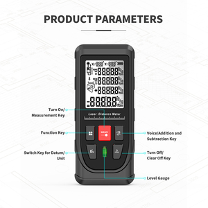 Testeur de mesure <span class=keywords><strong>laser</strong></span> numérique, télémètre <span class=keywords><strong>laser</strong></span>, outil de mesure <span class=keywords><strong>laser</strong></span> haute précision amélioré, écran LCD rétroéclairé, mesure de la surface et du volume - Product Image 4