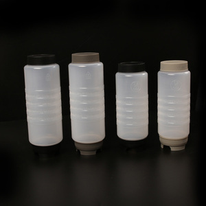 Botellas de Plástico Suave con Doble Cabeza Dosificadora de 12oz, 16oz y 20oz, con Tapa Giratoria para Salsas y Condimentos, para Restaurantes - Product Image 6