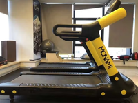 Caminadora Eléctrica Amarilla Comercial para Gimnasio, Máquina para Correr y Hacer Ejercicio