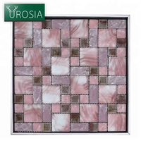 Mosaïque de verre carrée, parquet moderne, couleurs mélangées, 300x300mm, carrelage mural pour salle de bain