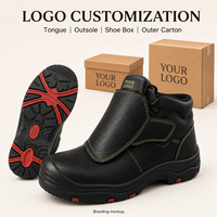 Bottes de sécurité avec protection métatarsienne pour le soudage, en cuir de buffle, semelle en caoutchouc PU, logo personnalisé, marque privée, exportateur chinois