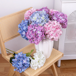 Timo <b>Artificial</b> <b>Flowers</b> 3D Hydrangea Silk <b>Flowers</b> Single Branch Wedding Home Decorations - Product Image 2