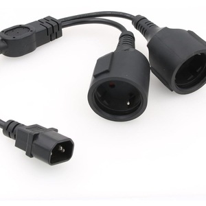 ปลั๊กยูโรพาวเวอร์พร้อมเต้ารับ 2 ช่อง IP44 กันน้ำ 230V มาตรฐานการต่อสายดิน วัสดุพลาสติก - Product Image 4