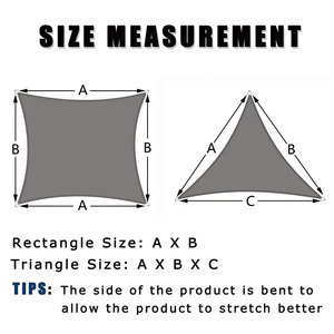 Prêt à être accroché en plein air, Carport Beige carré <span class=keywords><strong>5x5</strong></span> 12 'X 16' sable 10 'X 10' marron Rectangle Uv Hdpe <span class=keywords><strong>voile</strong></span> pare-soleil à vendre/ - Product Image 5