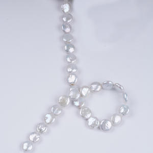 ไข่มุกน้ำจืดธรรมชาติทรงกระดุมบาโรก ขนาด 13-14 มม. สำหรับทำเครื่องประดับ DIY  แบบขายส่ง มีสีขาว ชมพู และสีอื่นๆ - Product Image 2