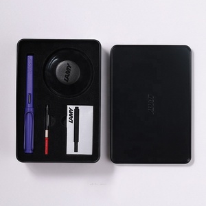 ที่กำหนดเองการพิมพ์เคลือบสีดำและ<span class=keywords><strong>สี</strong></span><span class=keywords><strong>ม่วง</strong></span>และสีทองหรูหราของขวัญกล่องปากกาสำหรับ <span class=keywords><strong>LAMY</strong></span> ปากกา - Product Image 2