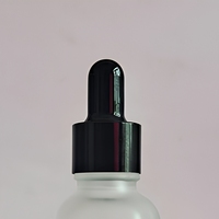 Bouteille d'huile essentielle givrée de 5-100ml, bouteilles de parfum avec couvercles en grain de bois, flacon compte-gouttes pour les yeux