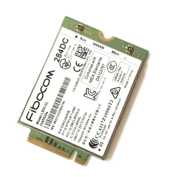 4G Cartão WWAN Módulo Fibocom DW5820e L850-GL LTE/WCDMA 0284DC 284DC para laptop DELL 3500 5400