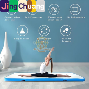 <span class=keywords><strong>Tapis</strong></span> <span class=keywords><strong>de</strong></span> gymnastique et <span class=keywords><strong>de</strong></span> yoga <span class=keywords><strong>gonflable</strong></span> transfrontalier, équipement <span class=keywords><strong>de</strong></span> protection pour la <span class=keywords><strong>gym</strong></span>, la danse, les arts martiaux et l'entraînement <span class=keywords><strong>de</strong></span> flips, avec surface brossée pour le sport - Product Image 2