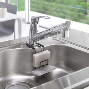 Égouttoir à éponge moderne sur pied pour évier de cuisine, support de rangement pour vaisselle en acier inoxydable étanche, sans perçage - Product Image 3