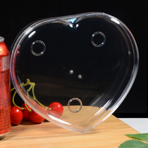 Boîte à gâteau en plastique en forme de cœur à surface lisse, emballage transparent de qualité alimentaire pour chocolat, dessert, cadeau de la Saint-Valentin - Product Image 2