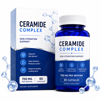 Capsules de Phytocéramides Complexe en Gros, 60 Unités, Biotine, Silice Végétale, Zinc pour Peau, Cheveux et Ongles Éclatants, Usine ODM