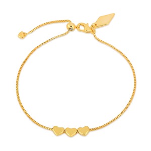 Elegante bracciale con cuore placcato in oro per le donne regolabile 925 argento Sterling Design minimalista perfetto regalo di nozze - Product Image 1