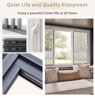 Minimalismo de estilo italiano PDP Venta al por mayor Ventanas correderas de doble acristalamiento Energía Aleación de aluminio Exterior Hoteles Sótanos Colgantes