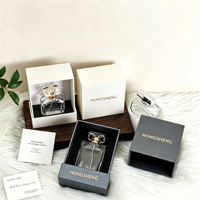 Boîte tiroir de luxe portable et écologique en EVA réutilisable pour emballage de parfum, coffret cadeau beauté haut de gamme personnalisable avec estampage à chaud