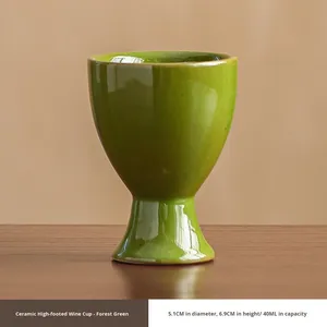 <span class=keywords><strong>Porte</strong></span>-œuf <span class=keywords><strong>en</strong></span> céramique circulaire sur pied, rétro, adapté aux restaurants, hôtels et à la maison - Product Image 6