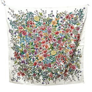 Женский Шелковый платок с цветочным принтом, 88 х88 см - Product Image 5